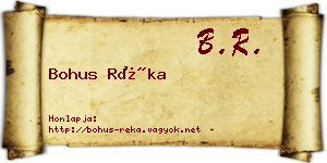 Bohus Réka névjegykártya