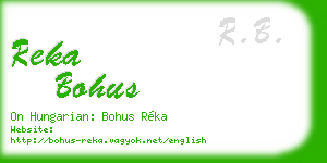 reka bohus business card